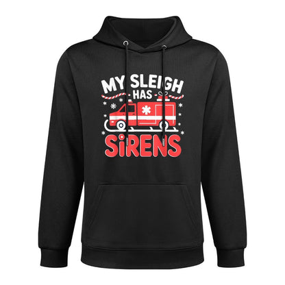 Christmas Paramedic EMT Ambulance Driver Sleigh Sirens Layering Staple Hoodie