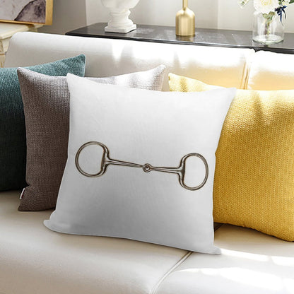 Snaffle Bit Soft Luxury Feel Throw Pillow