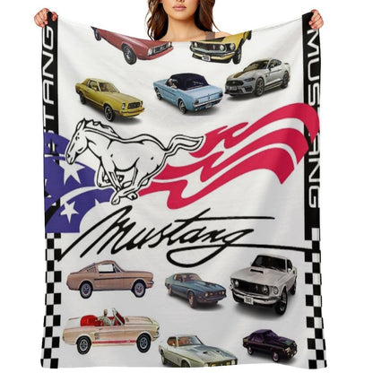 Ford Mustang Compilation Throw Blanket