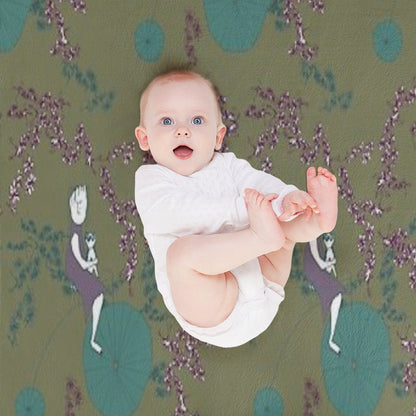 My Cat And I Riding Our Bikes Throw Blanket