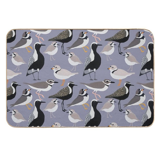 Plethora of Plovers  Easy Maintenance Bath Mat
