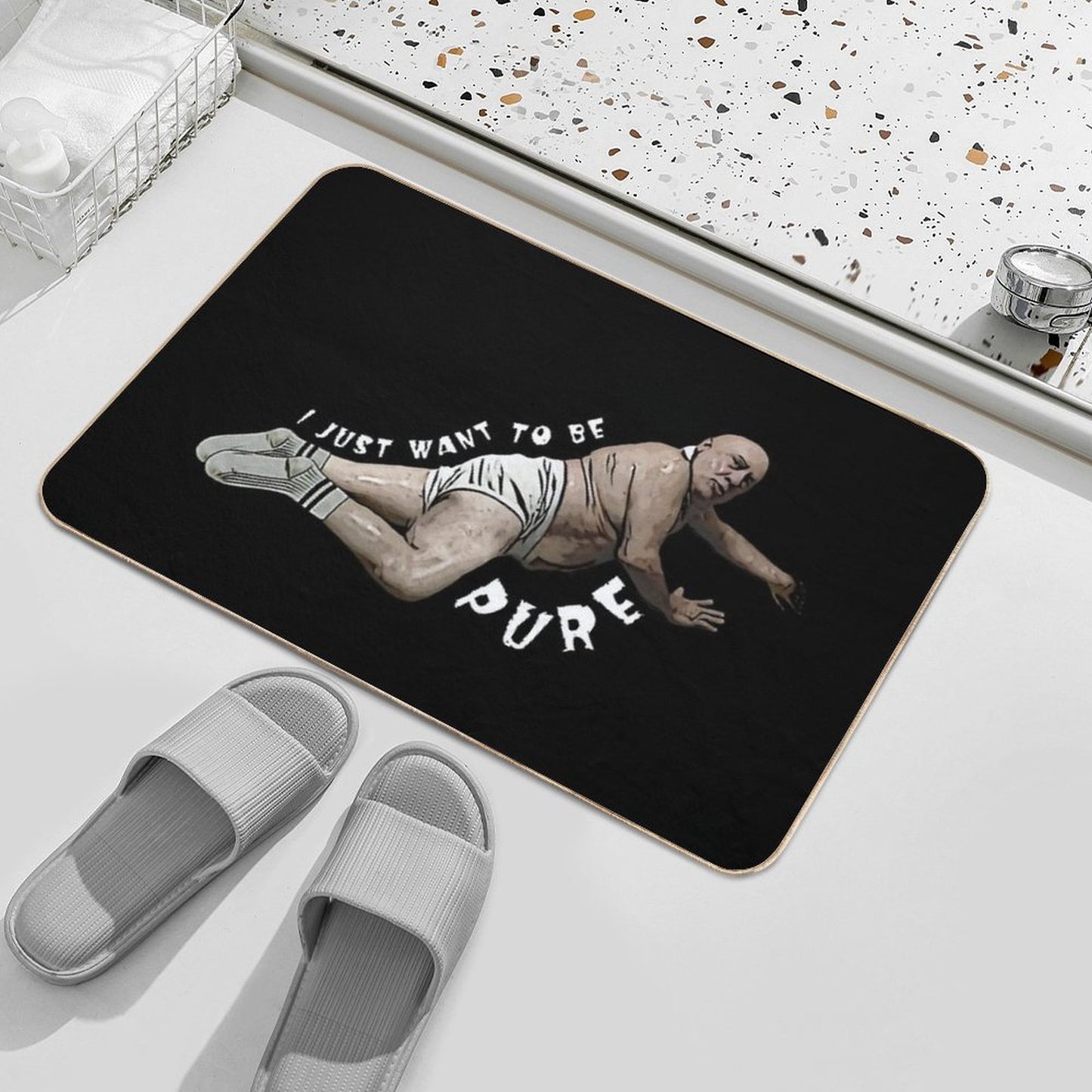 I Just Want To Be Pure Bath Mat