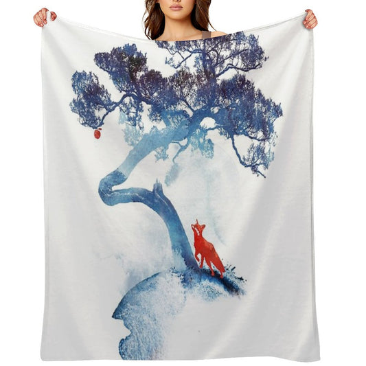 The Last Apple Tree Throw Blanket