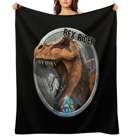 ARK Survival Ascended - Rex Rider Throw Blanket