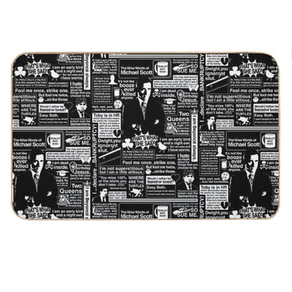 The Wise Words of Michael Scott Bath Mat