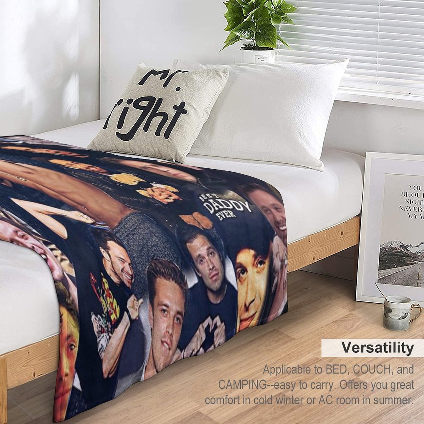 Sebastian Stan (collage Design) Throw Blanket