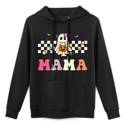 Mama Ghost Boo One Spooky Mama First Halloween Birthday Boy Pilling-Resistant Hoodie
