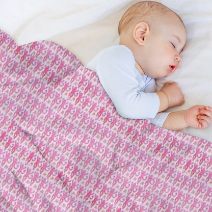 Pink Monkeys Throw Blanket