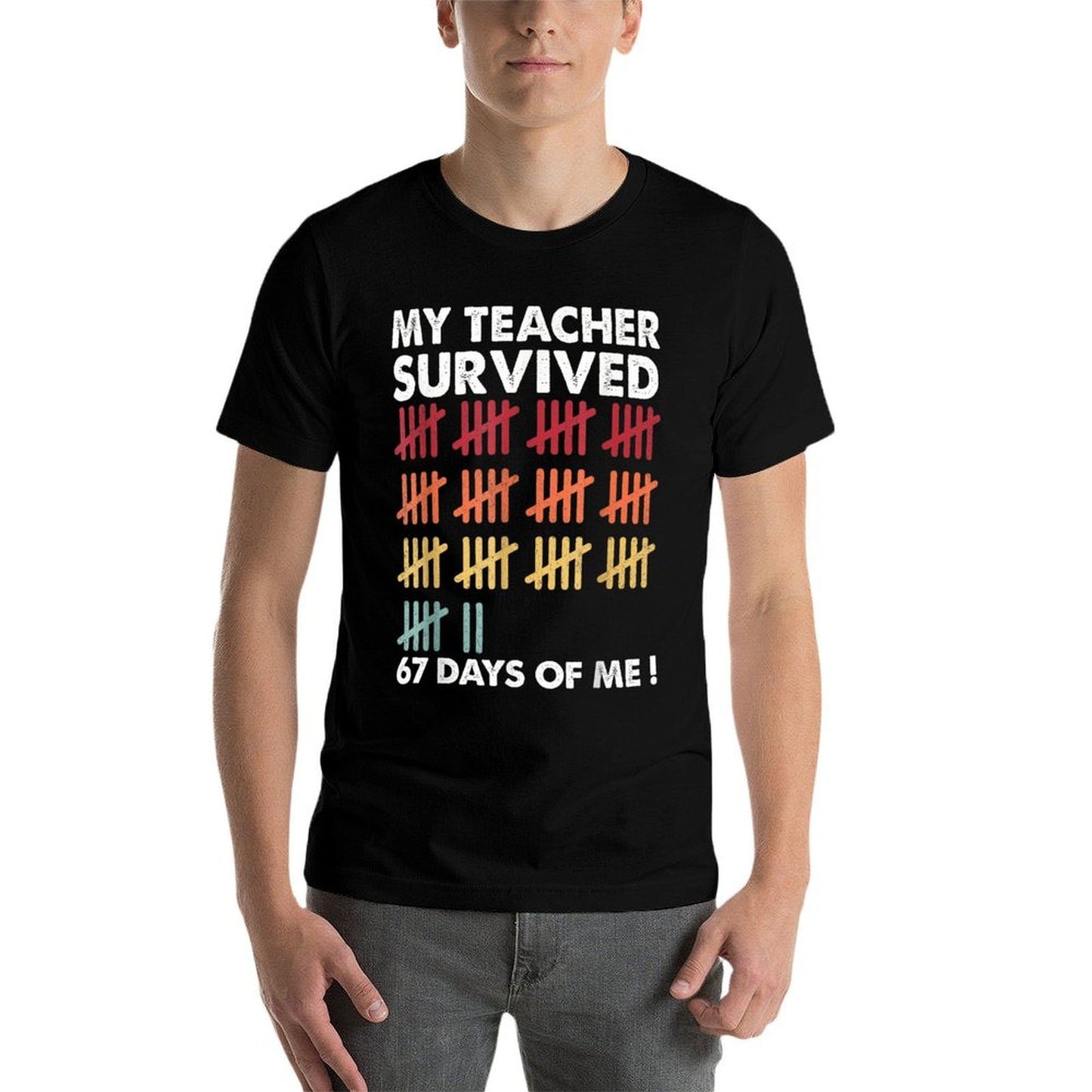 My Teacher Survived 67 Days of Me School Funny Kids Costume  Lightweight T-Shirt