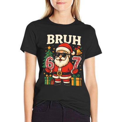 Funny 67 Christmas Pajamas Six Seven Meme Brainrot  Stretchy T-Shirt