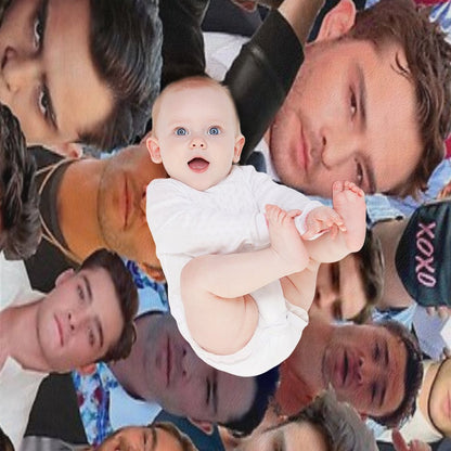 Ed Westwick Photo Collage Throw Blanket