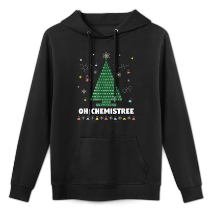 OH CHEMISTREE Periodic Table Chemistry Christmas Tree Durable Construction Hoodie