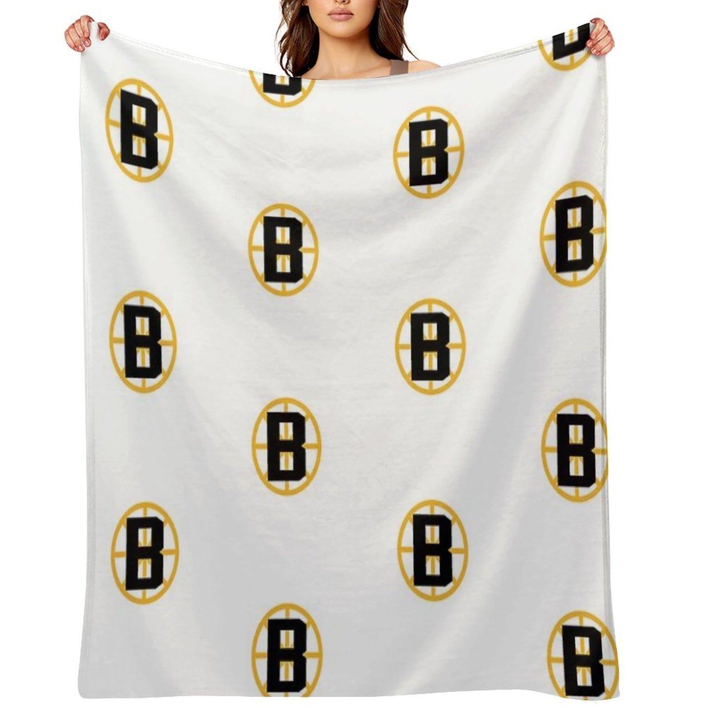 Boston Hockey Throw Blanket