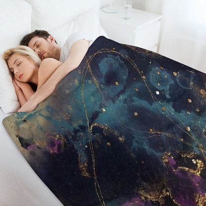 Abstract Stardust Galaxy Throw Blanket