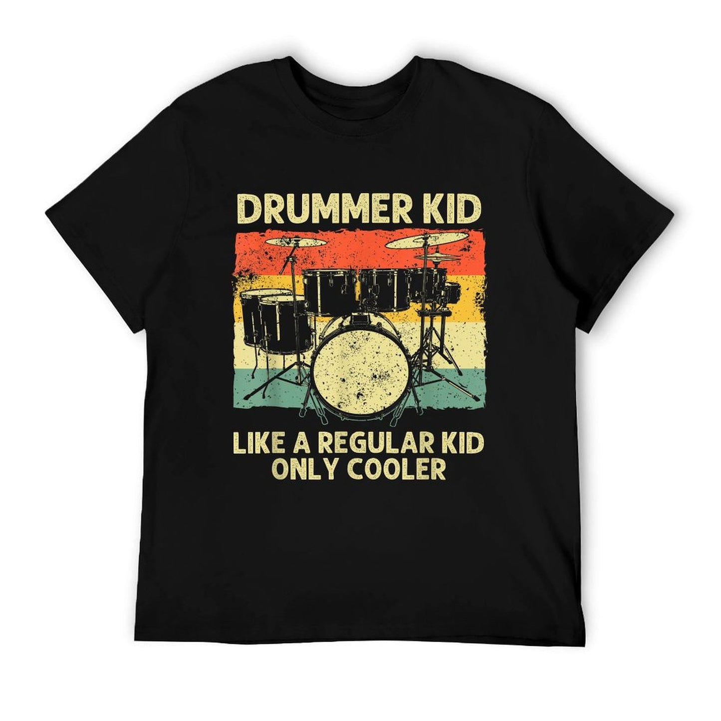 Drumming Art For Boys Girls Kids Drumline Drum Set Drummer T-Shirt