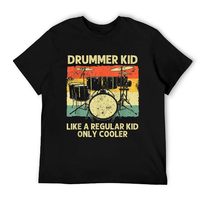 Drumming Art For Boys Girls Kids Drumline Drum Set Drummer T-Shirt