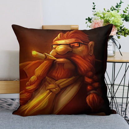 Gragas Alpha Male Linen Throw Pillow Cover