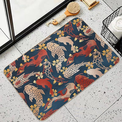 Kyoto Koi Fish Pattern Bath Mat