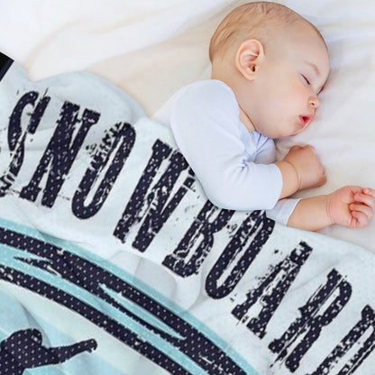 Snowboard Mammoth Mountain California Throw Blanket