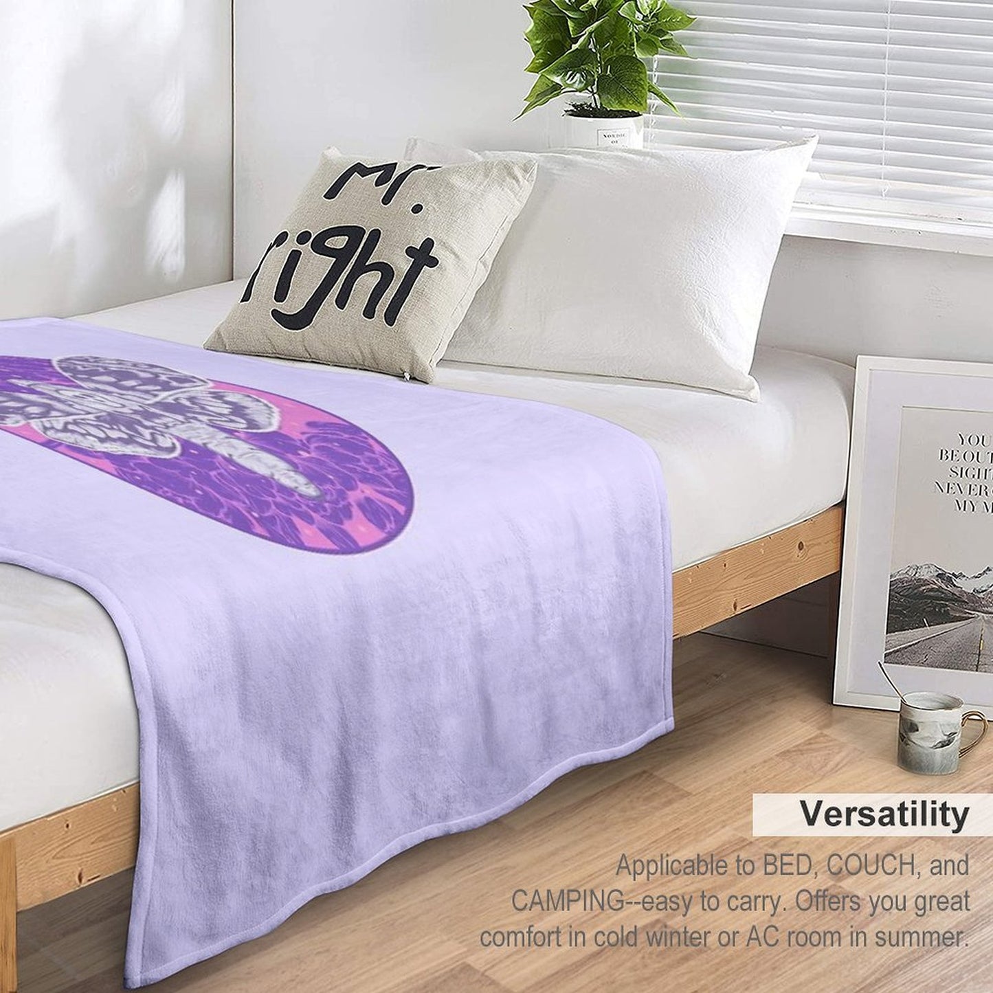 Death Moth Throw Blanket