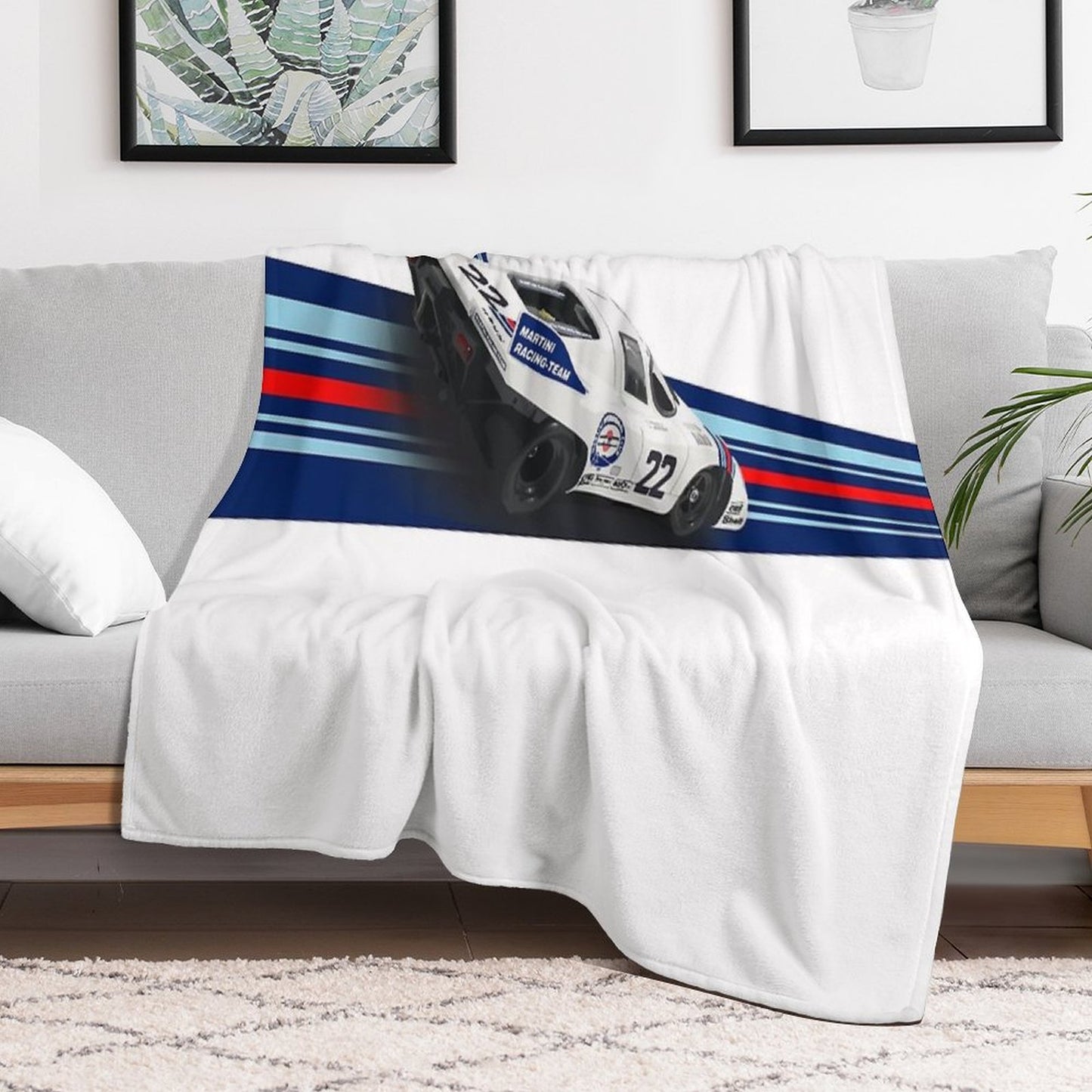 Porsch 917 Martini Racing 1971 Throw Blanket
