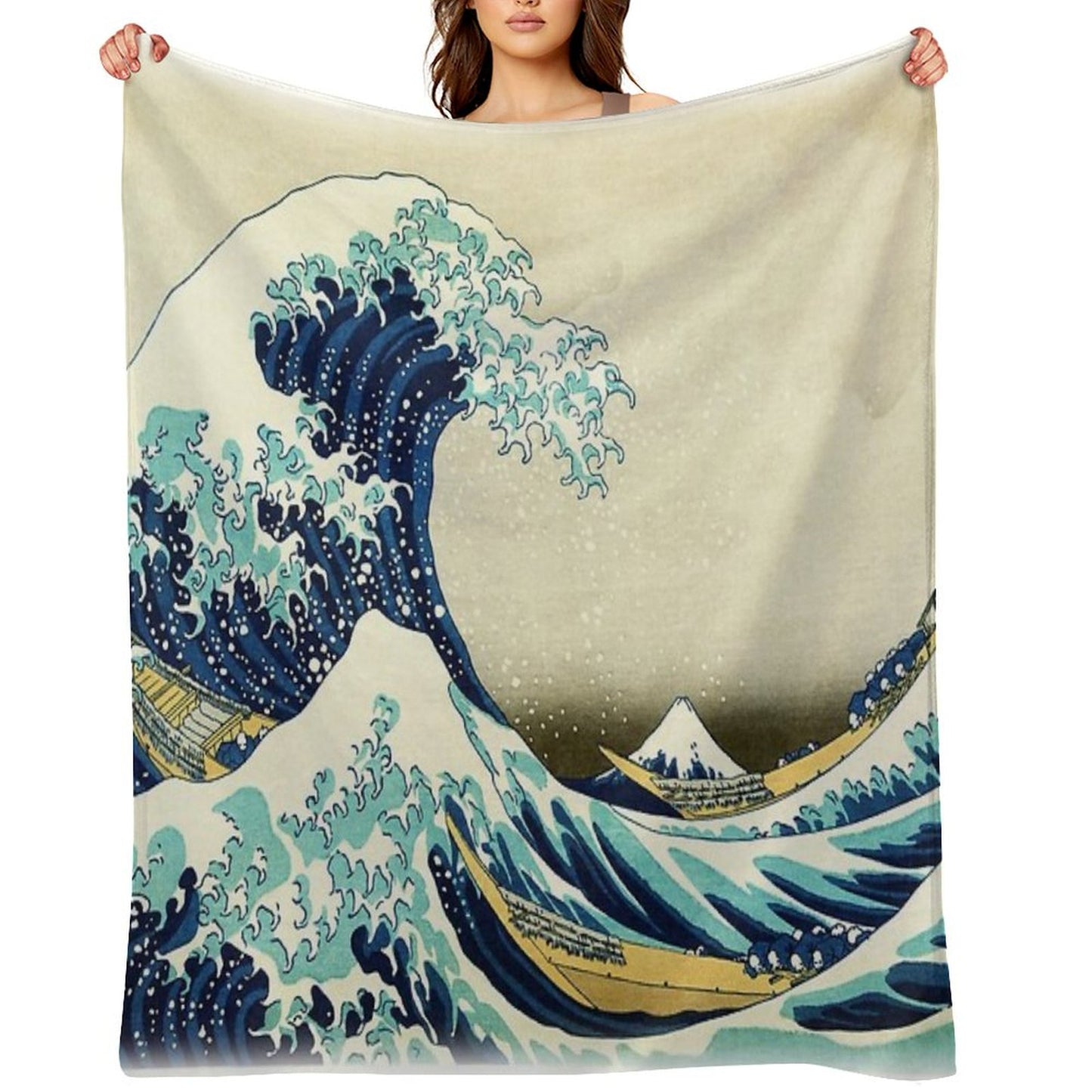 The Great Wave Off Kanagawa Throw Blanket