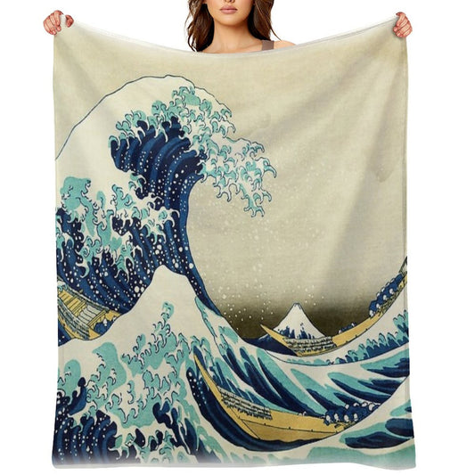 The Great Wave Off Kanagawa Throw Blanket