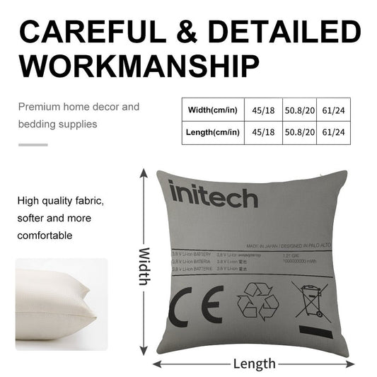 Swollen Battery Linen Throw Pillow Cover