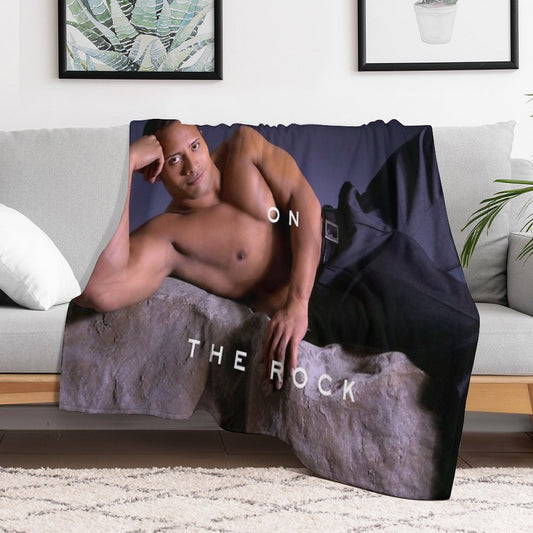 Dwayne Johnson on The Rock Throw Blanket