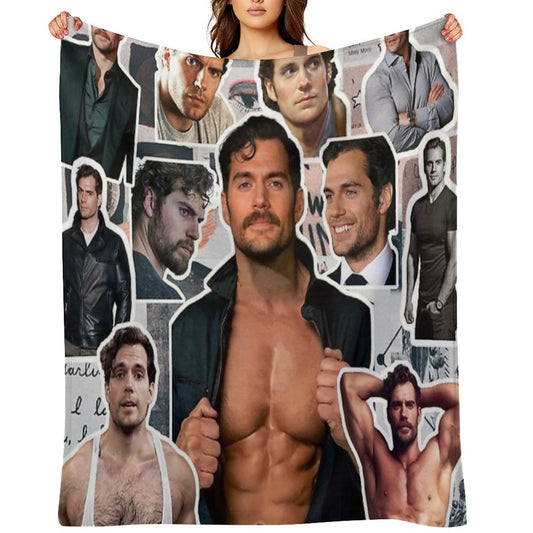 Henry Cavill Photo Collage Throw Blanket