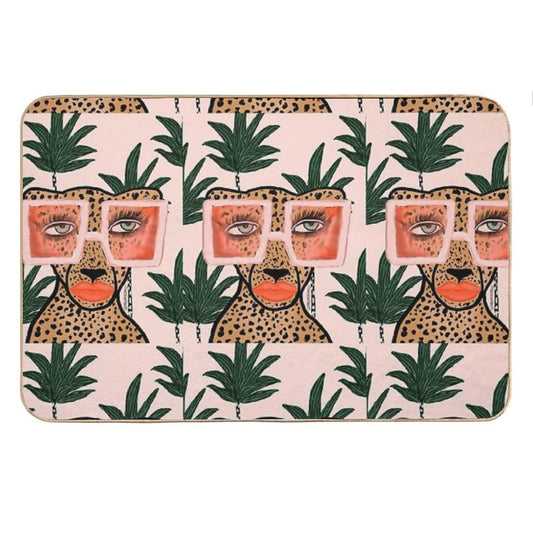 Tropical Glam Cat Bath Mat