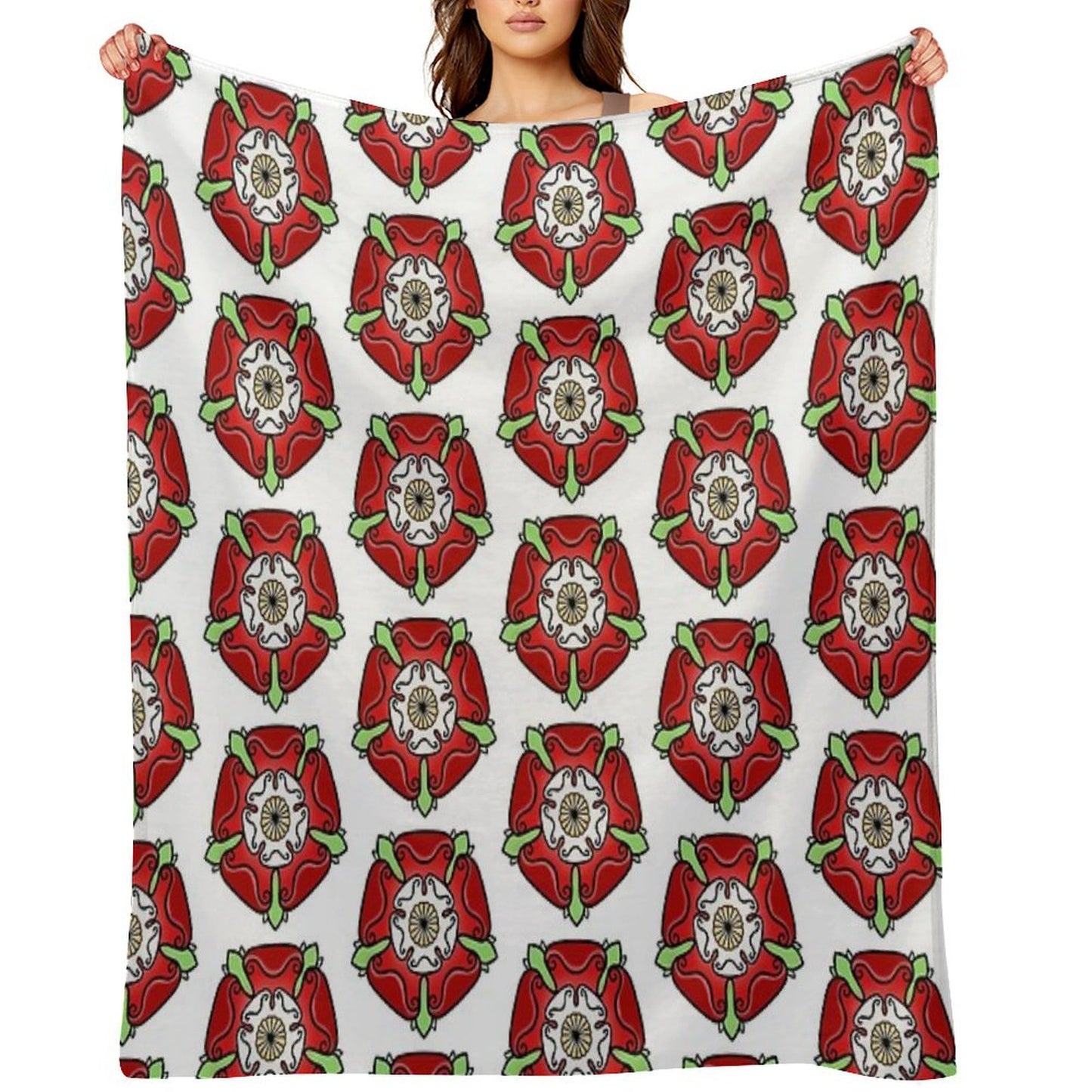 Tudor Rose Throw Blanket