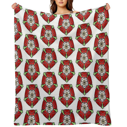 Tudor Rose Throw Blanket