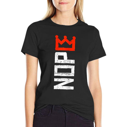 Womens Next No Kings Protest Sign  Easy-care T-Shirt