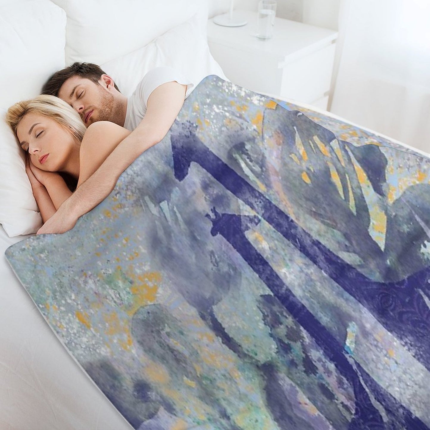 Giraffes And Trees Throw Blanket