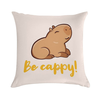 Cute Capybara, Be Cappy! Like A Capybara, Capy Soft Anti-Pilling Throw Pillow