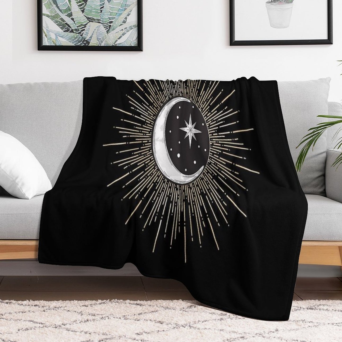 Darklina Moon Throw Blanket