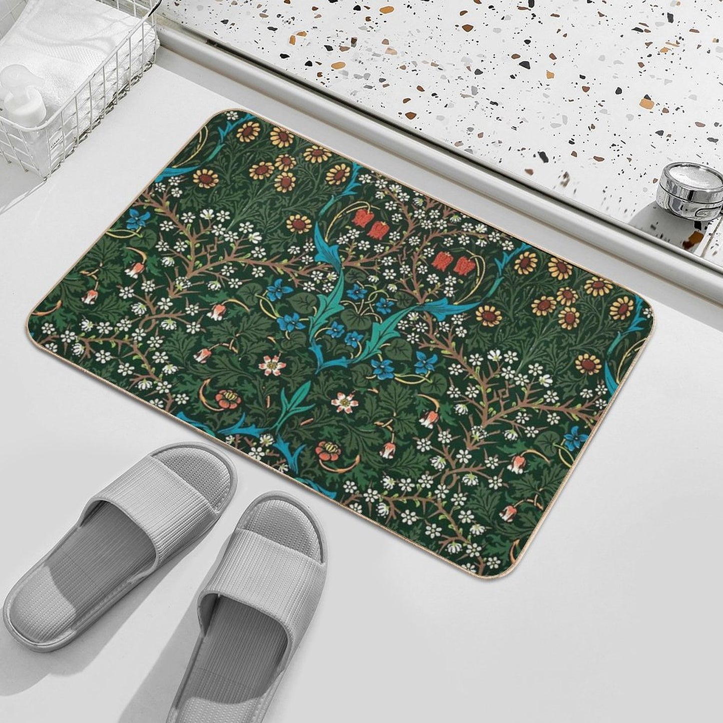 Blackthorn by William Morris, 1892 Bath Mat
