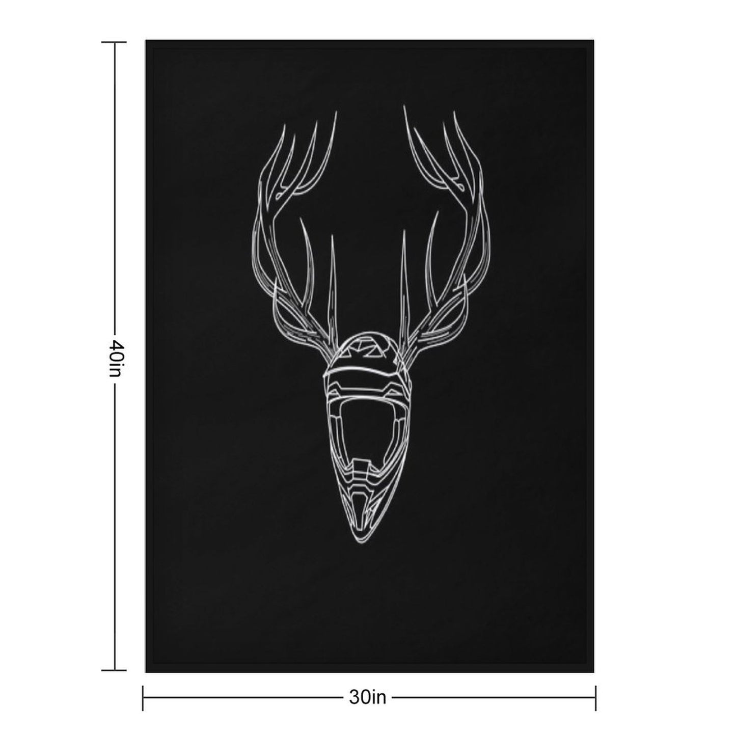 Mx Stag Head Throw Blanket