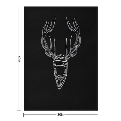 Mx Stag Head Throw Blanket