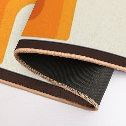 Mid-Century Modern Meets 1970s Orange Bath Mat
