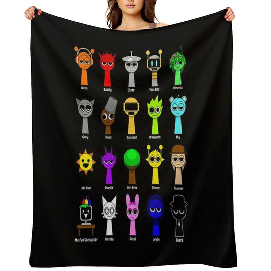 All My Sprunki Game Toys Throw Blanket