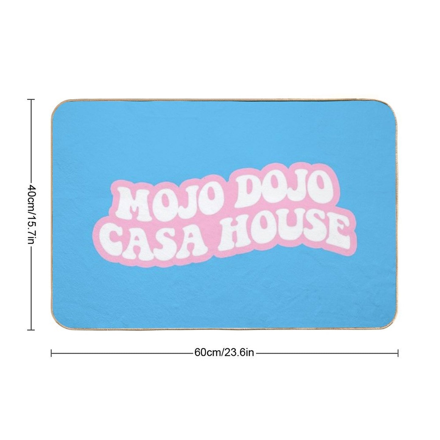 Blue Pink Mojo Dojo Casa House Bath Mat