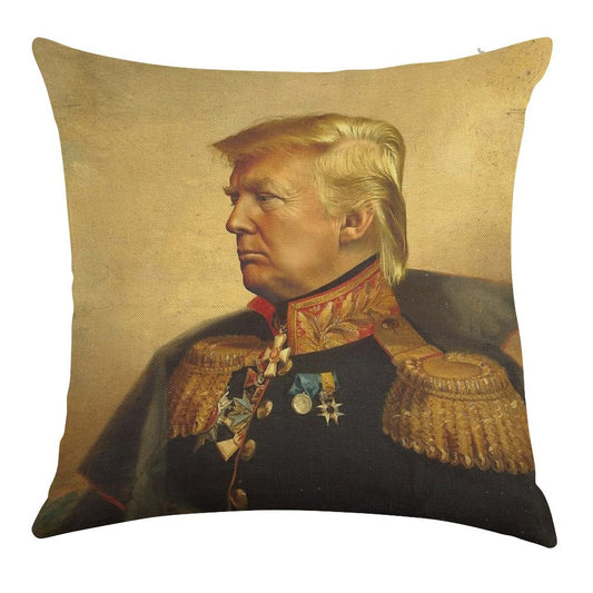 Donald Trump - Replaceface Linen Throw Pillow Cover