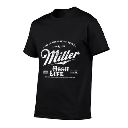 Coors Miller High Life Champagne of Beers Front And Back  Heathered Texture T-Shirt