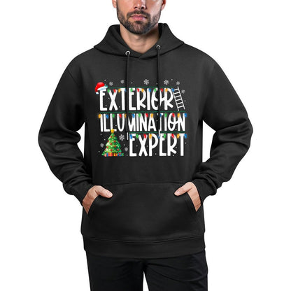 Exterior Illumination Expert Christmas Light Xmas Lights Medium-Weight Fabric Hoodie