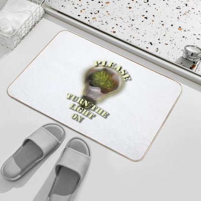 Brain in Light Bulb  Odorless Bath Mat