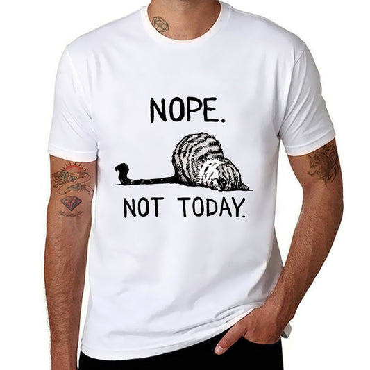 Nope Not Today Tabby Cat  Cotton T-Shirt
