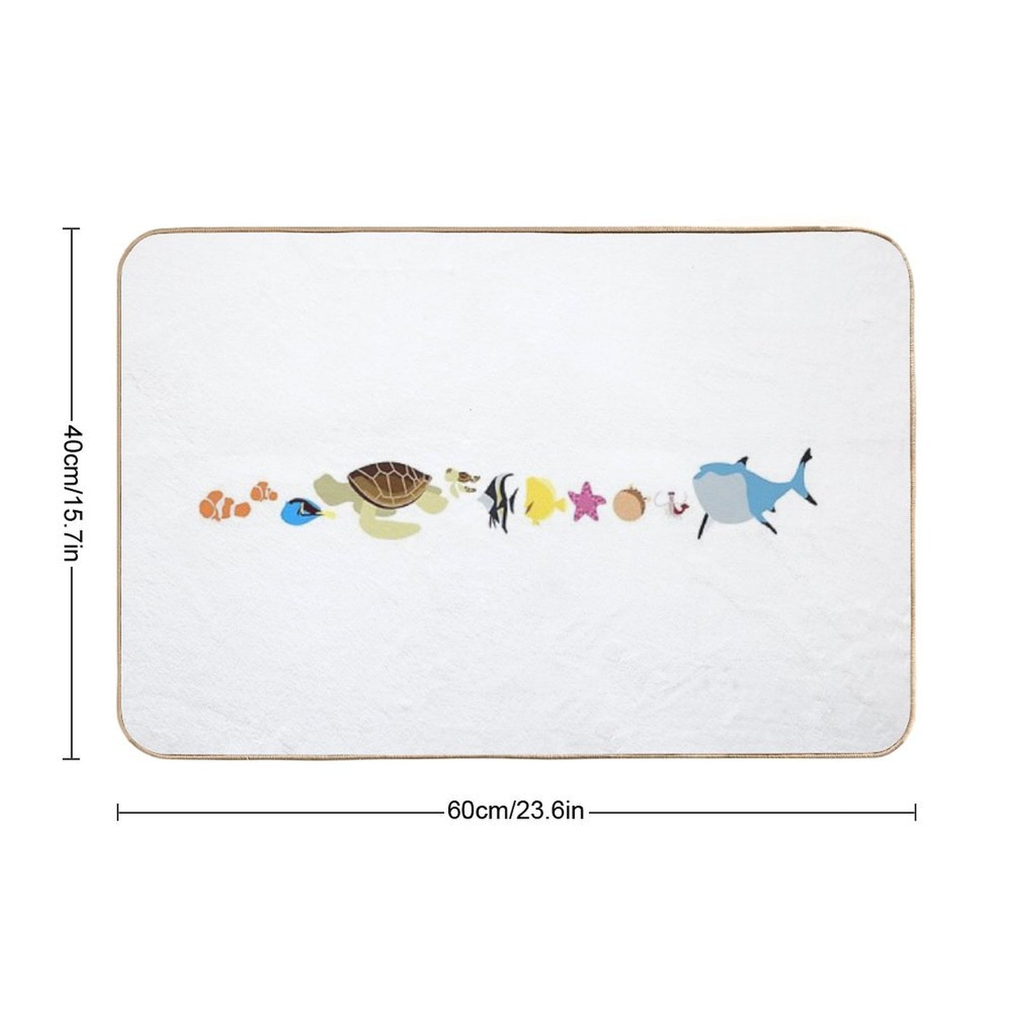 Finding Nemo Character Illustration Bath Mat