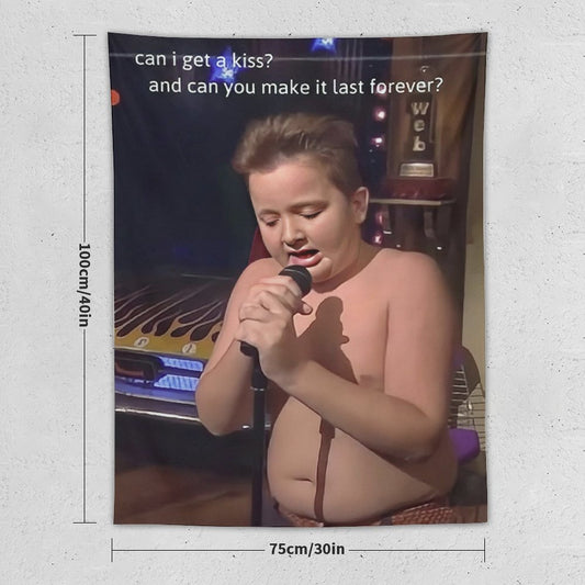 Can I Get A Kiss Gibby Vertical Tapestry